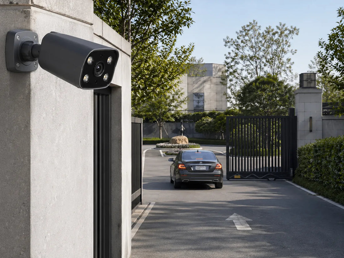 Wide angle versus zoom security camera field of view example