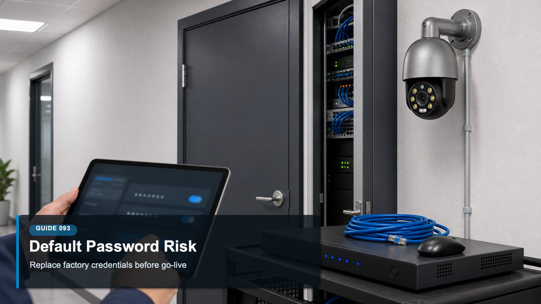 QuarkView CCTV default password risk prevention with account checklist and recorder login controls
