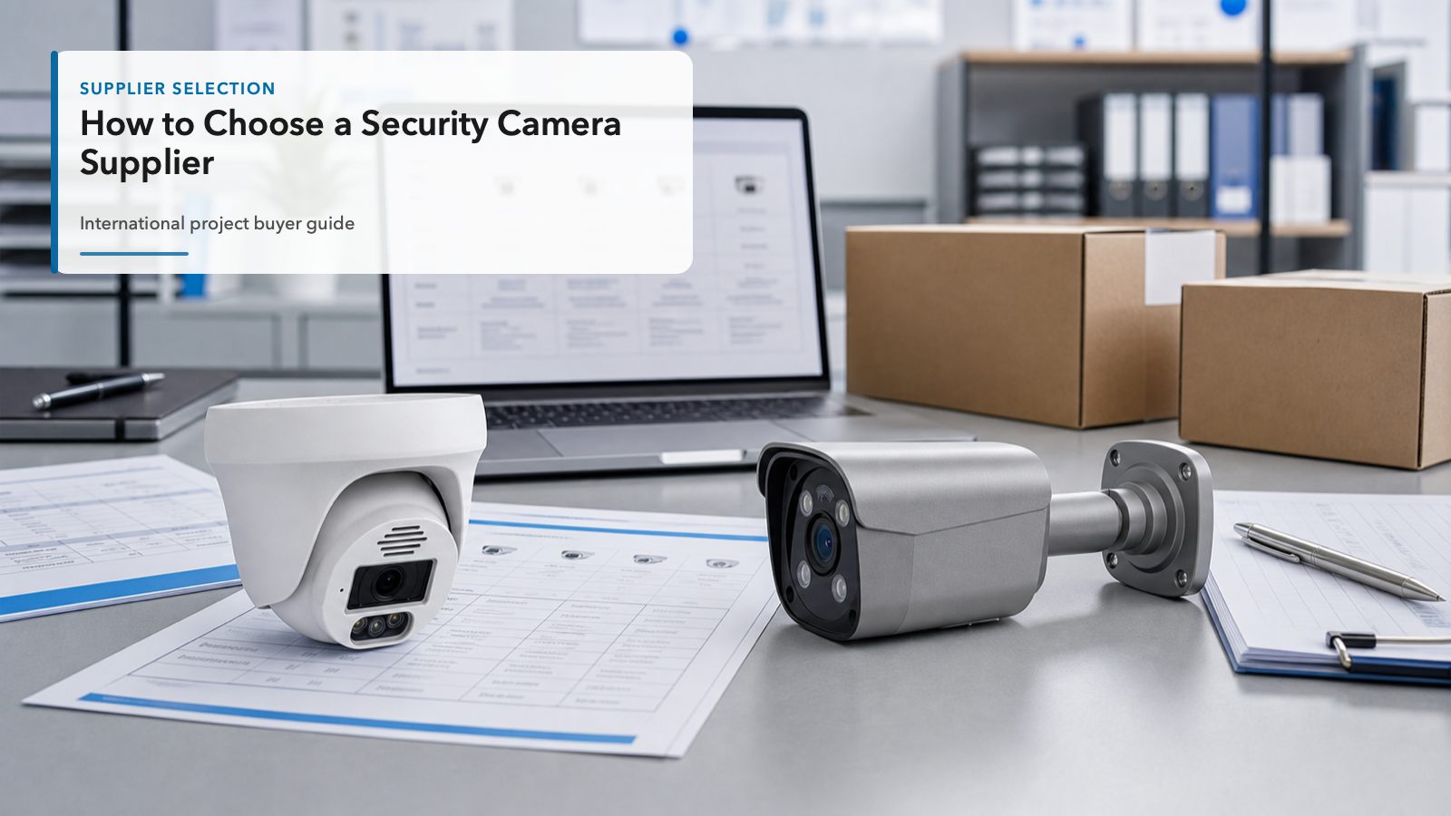 QuarkView security camera supplier evaluation desk for international CCTV project procurement