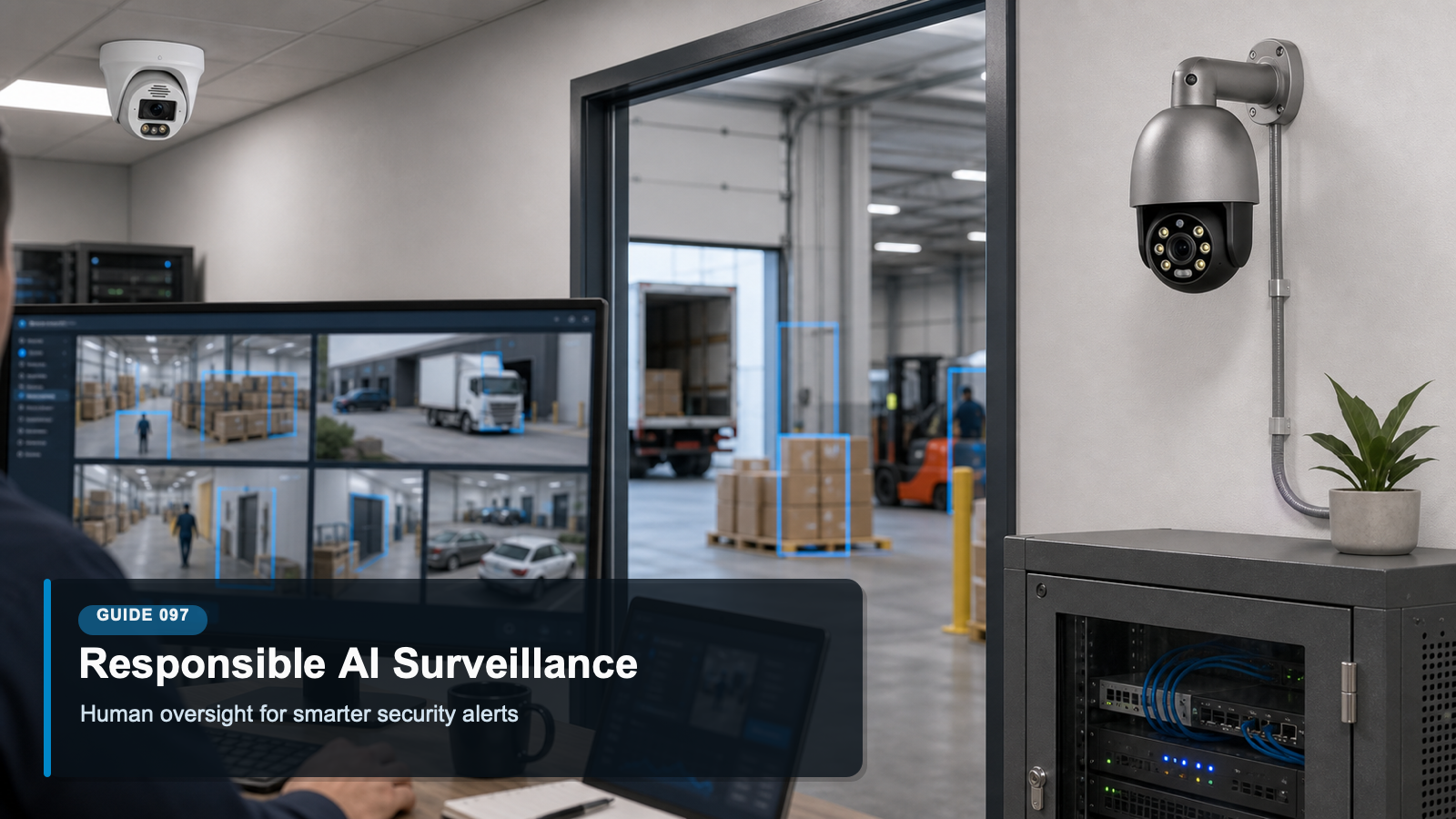 QuarkView responsible AI security camera use for business video analytics and human review workflows