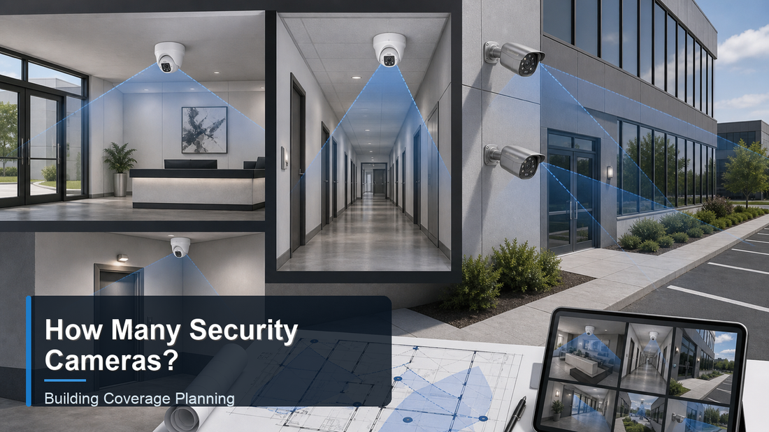 QuarkView building security camera count and coverage planning scene