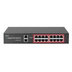 PoE Switch with 16 PoE Ports + 2 Gigabit Uplink