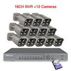 16CH Outdoor PoE AI Camera System with 5MP IP Camera
