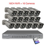 16CH Outdoor PoE AI Camera System with 5MP IP Camera