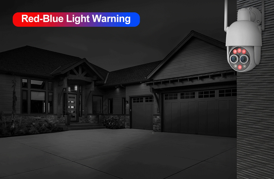 8X WiFi PTZ Security Camera Dual-Lens Auto Tracking