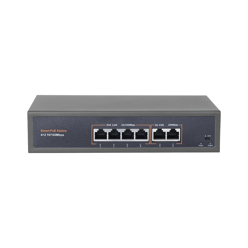 4+2 Port PoE+ Power over Ethernet Switch