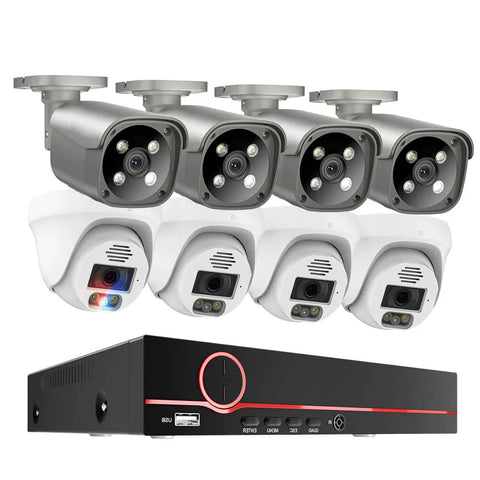 8CH 5MP PoE Camera System with Face Detection