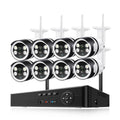 8CH 3MP Wireless Security Camera System for Outdoor / Indoor Use