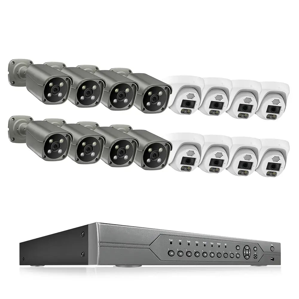 QuarkView 16CH 5MP PoE Bullet / Dome Camera System 48V