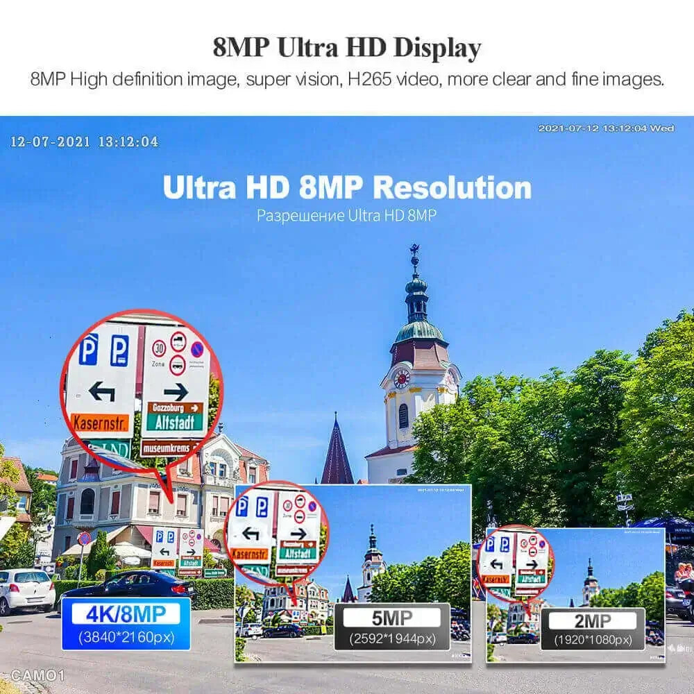 32CH PoE Camera System 8MP PoE Cameras Outdoor