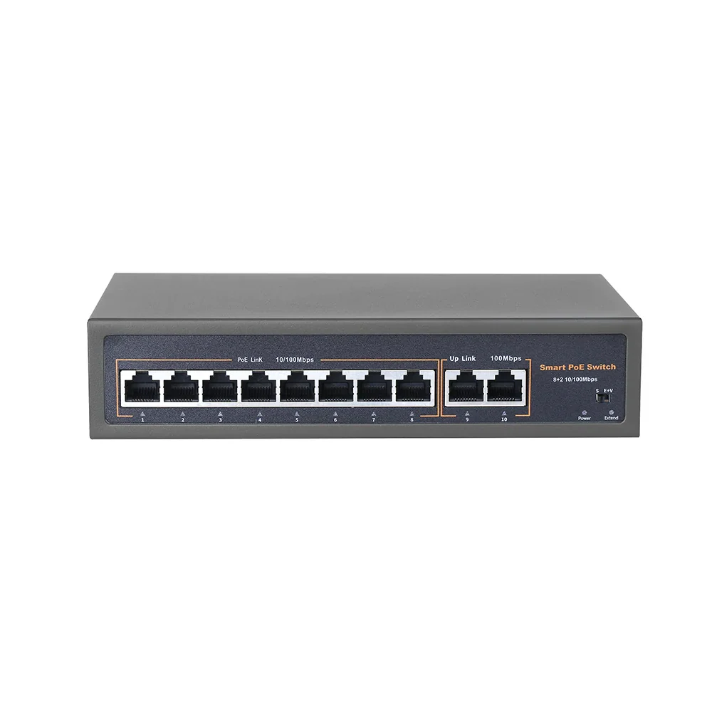 8+2 Port PoE+ Power over Ethernet Switch