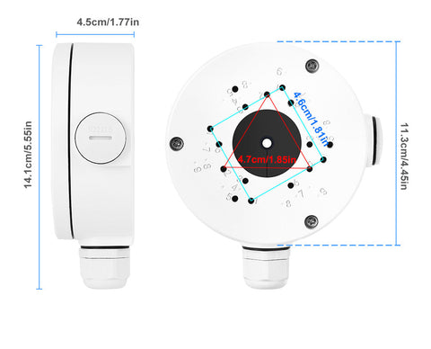 IP66 Waterproof Iron Junction Box for Security Surveillance IP Camera
