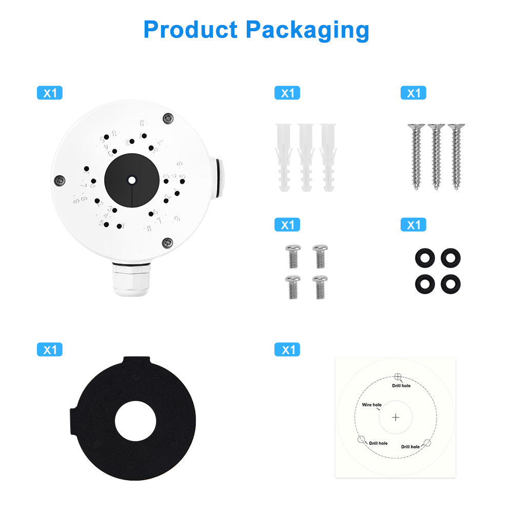 IP66 Waterproof Iron Junction Box for Security Surveillance IP Camera