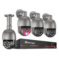 8MP 360° Outdoor PoE Camera System with Pan Control