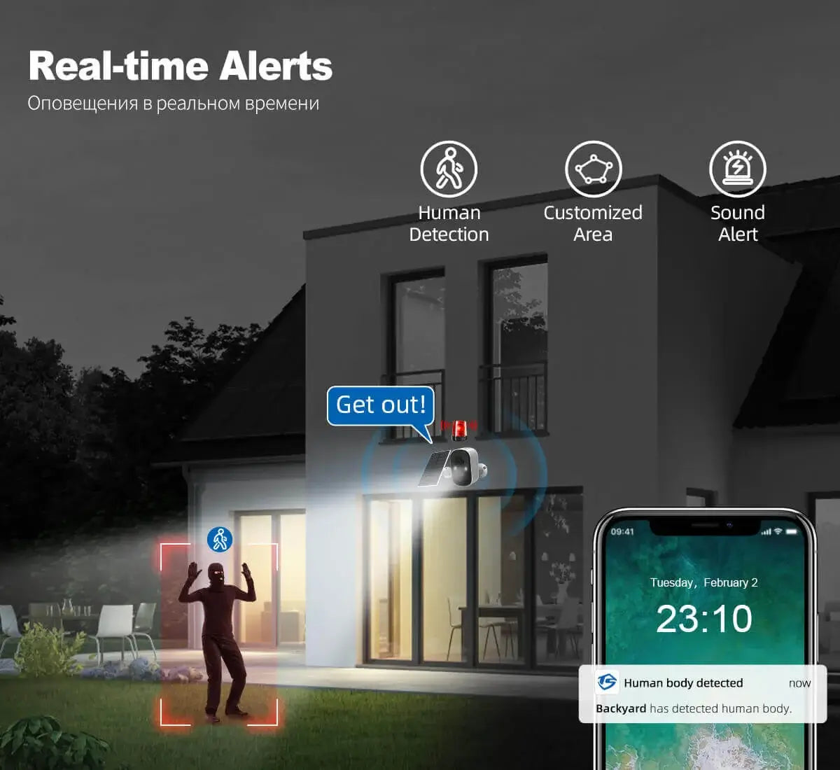 3MP Wireless Solar Battery Camera with Amazon Alexa Support