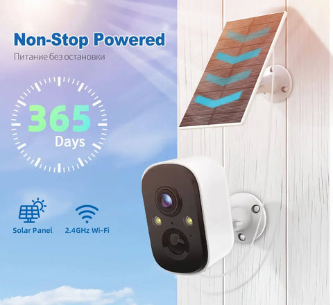 3MP Wireless Solar Battery Camera with Amazon Alexa Support