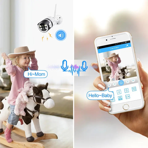 ICSee WiFi Camera Outdoor with Two-Way Audio