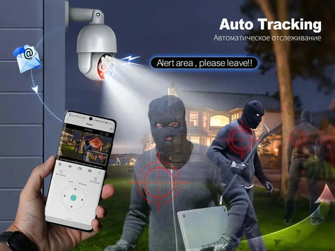 8PCS PTZ PoE Security Camera System + 4K 8CH PoE NVR