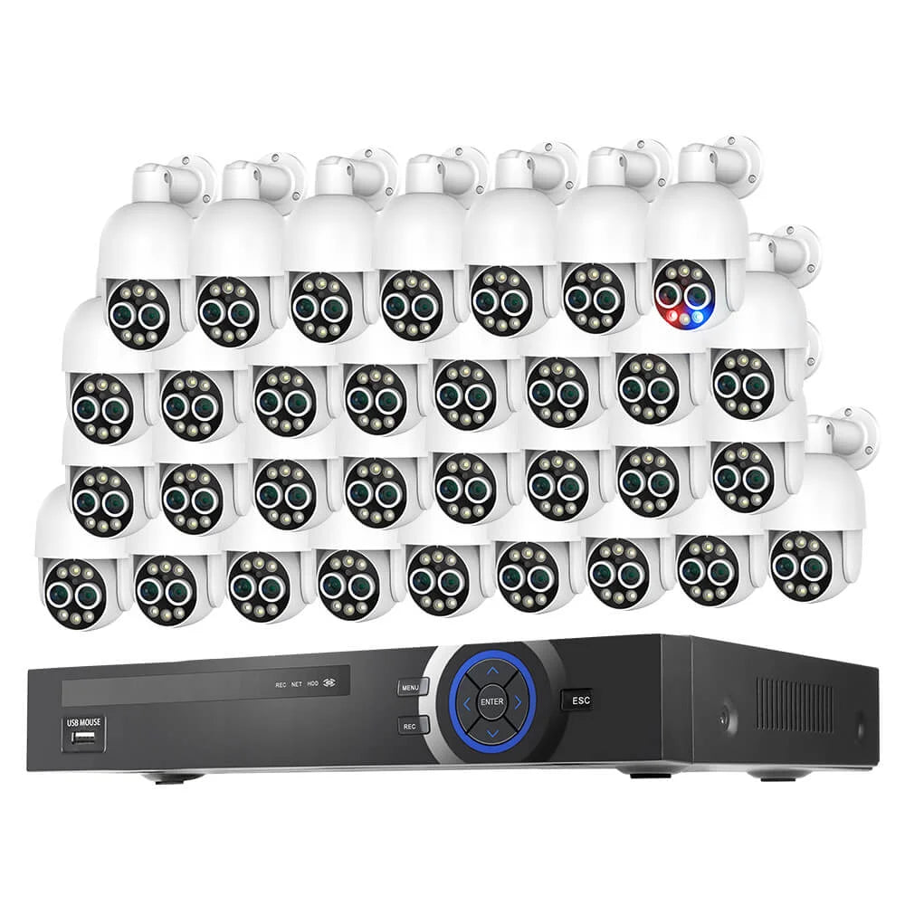 32CH PoE Camera System with 8MP Dual Lens Camera