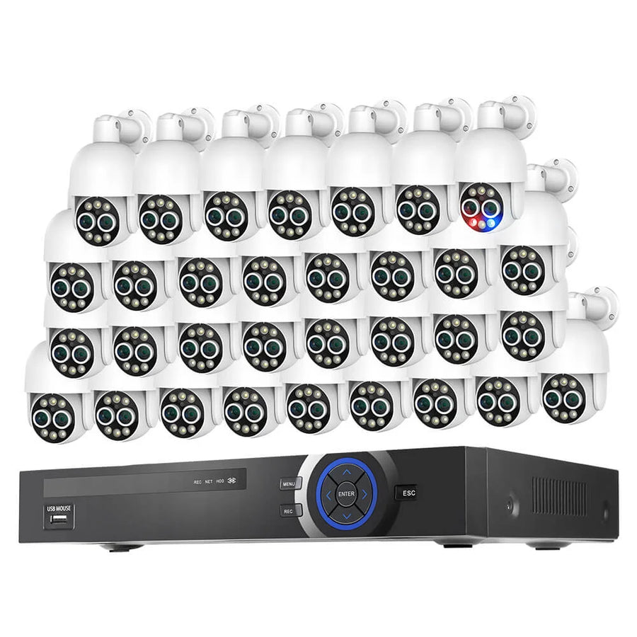 32CH PoE Camera System with 8MP Dual Lens Camera