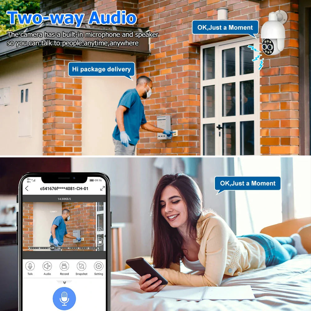 4MP PoE PTZ Camera System with 8X Zoom