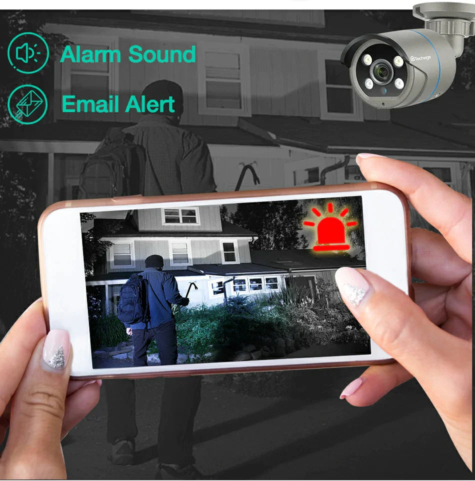 4MP PoE IP Camera Wired Cameras 48V