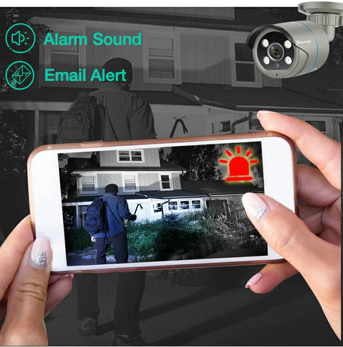 4MP PoE IP Camera Wired Cameras 48V
