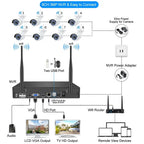 QuarkView 8CH H.265 3MP Wireless NVR Recorder for WiFi EseeCloud CCTV Cameras