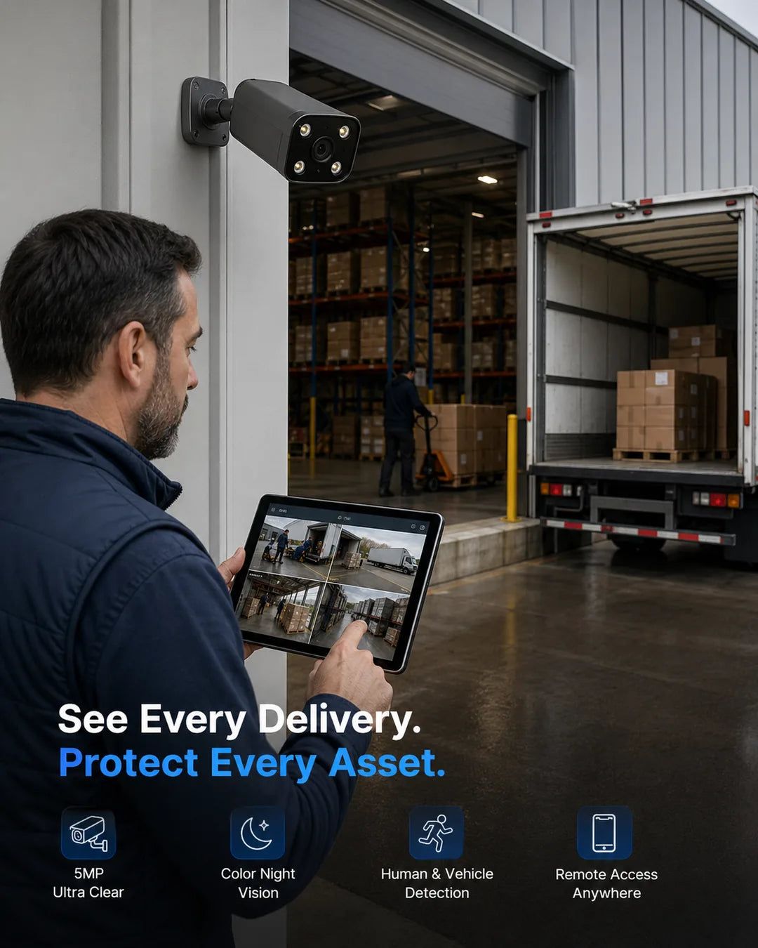 Check NVR playback and remote access with the kit scope.
