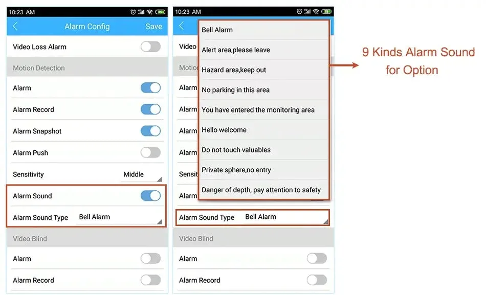 Alarm Sound for Option