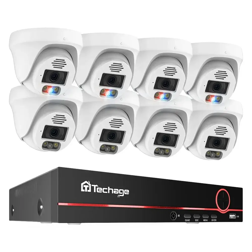 8MP Indoor PoE Camera System with Car and Face Detection