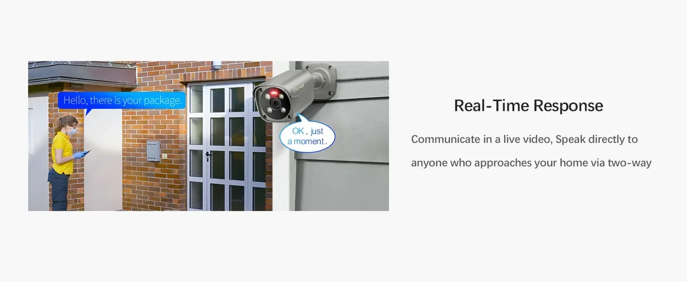 4K 8MP Security PoE IP Camera with Red and Blue Light product detail