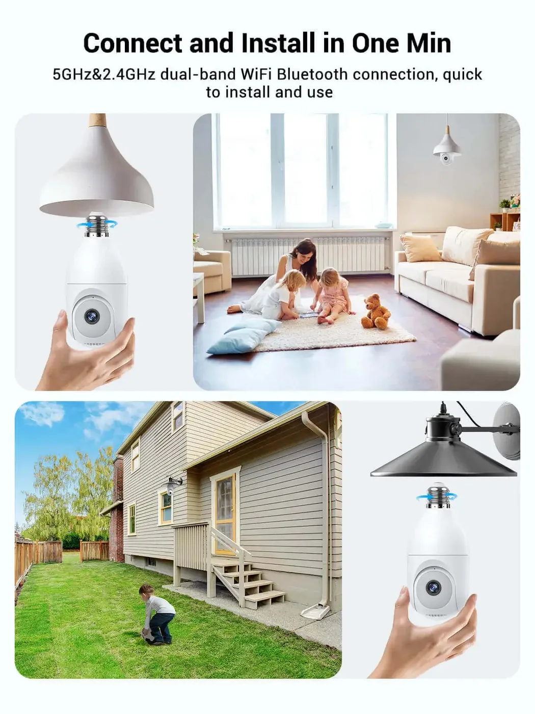 Tuya 2MP Light Bulb Camera with Full-Color Night Vision product detail